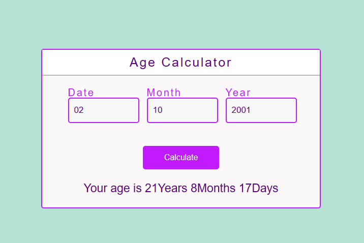 Age Calculator